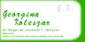 georgina koleszar business card